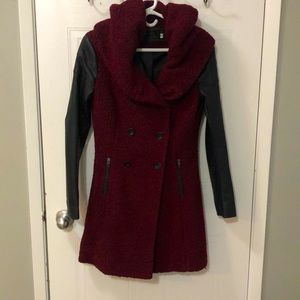 Button up faux leather jacket